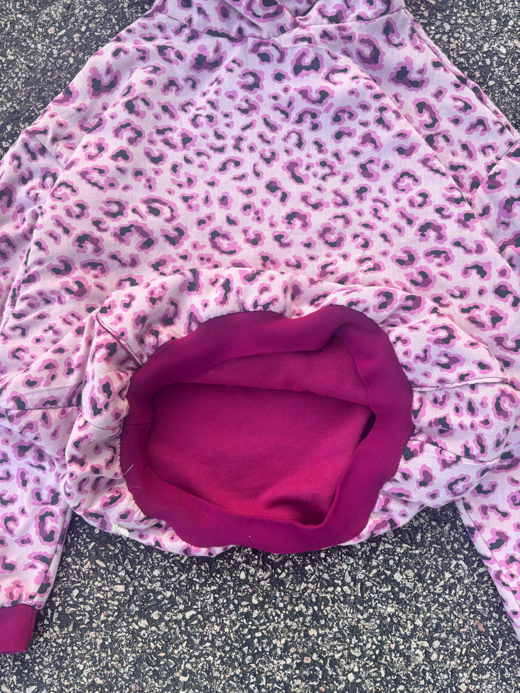 Custom 1-of-1 Pink Leopard Print Hoodie