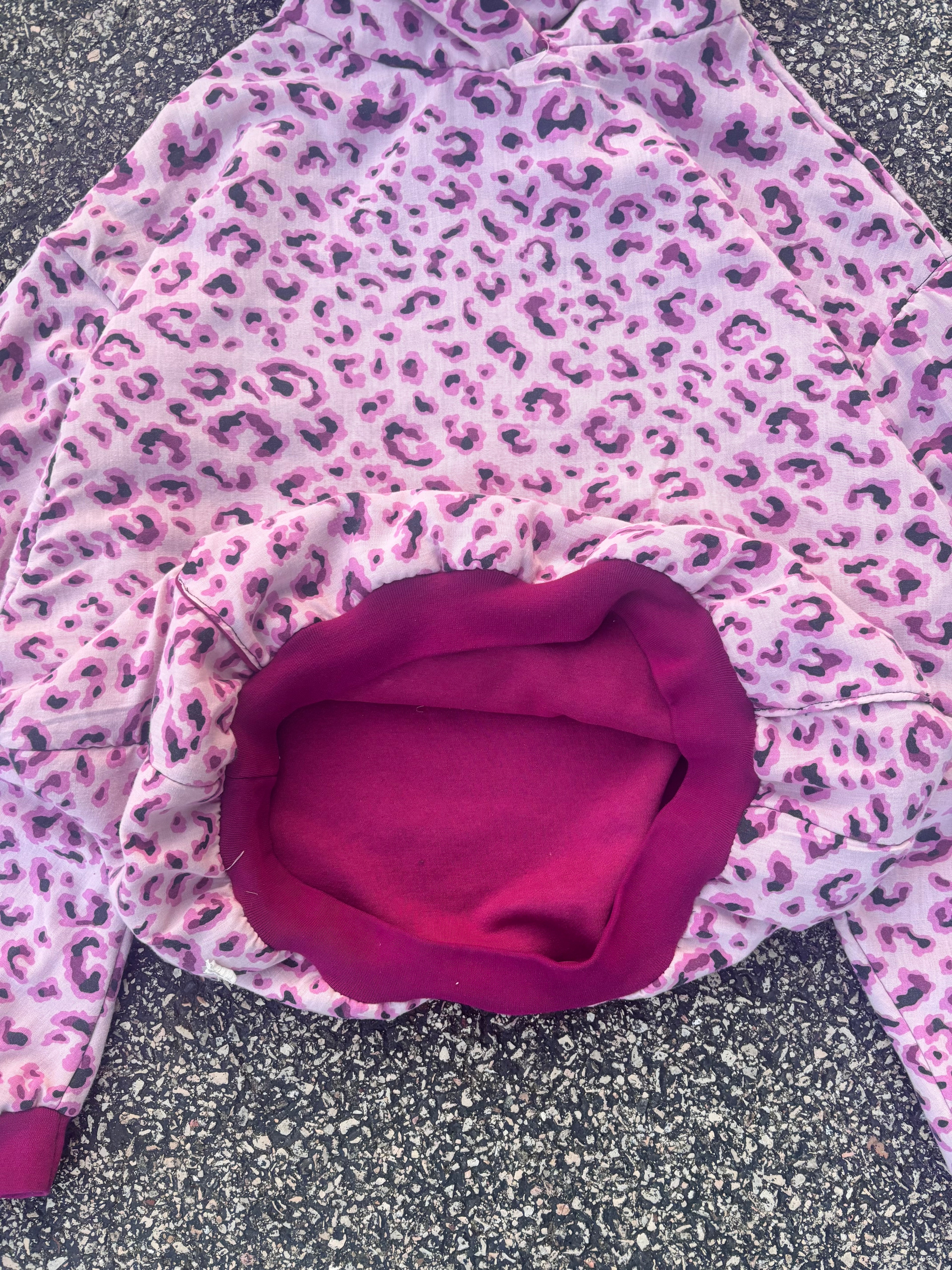 Custom 1-of-1 Pink Leopard Print Hoodie