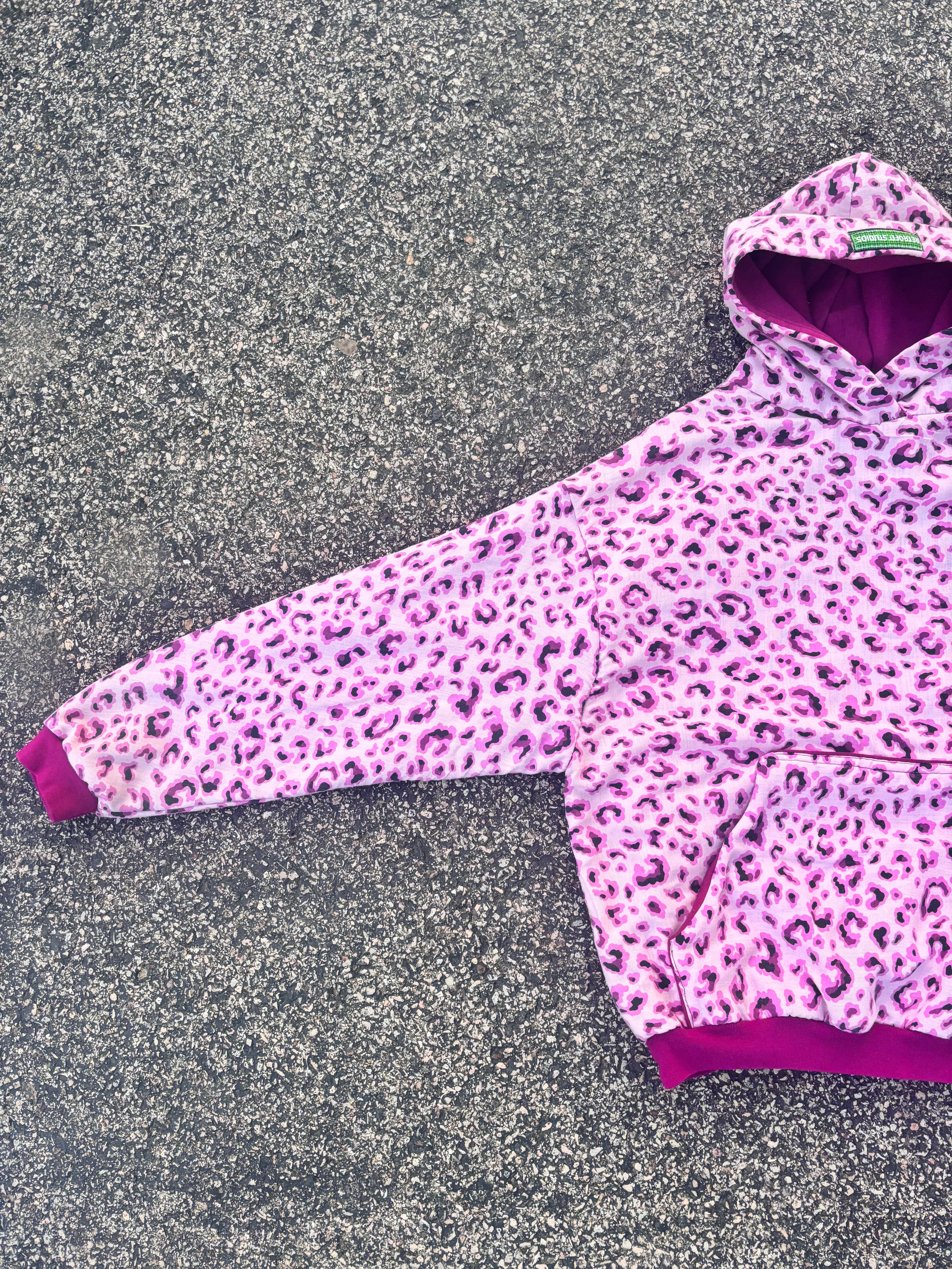 Custom 1-of-1 Pink Leopard Print Hoodie