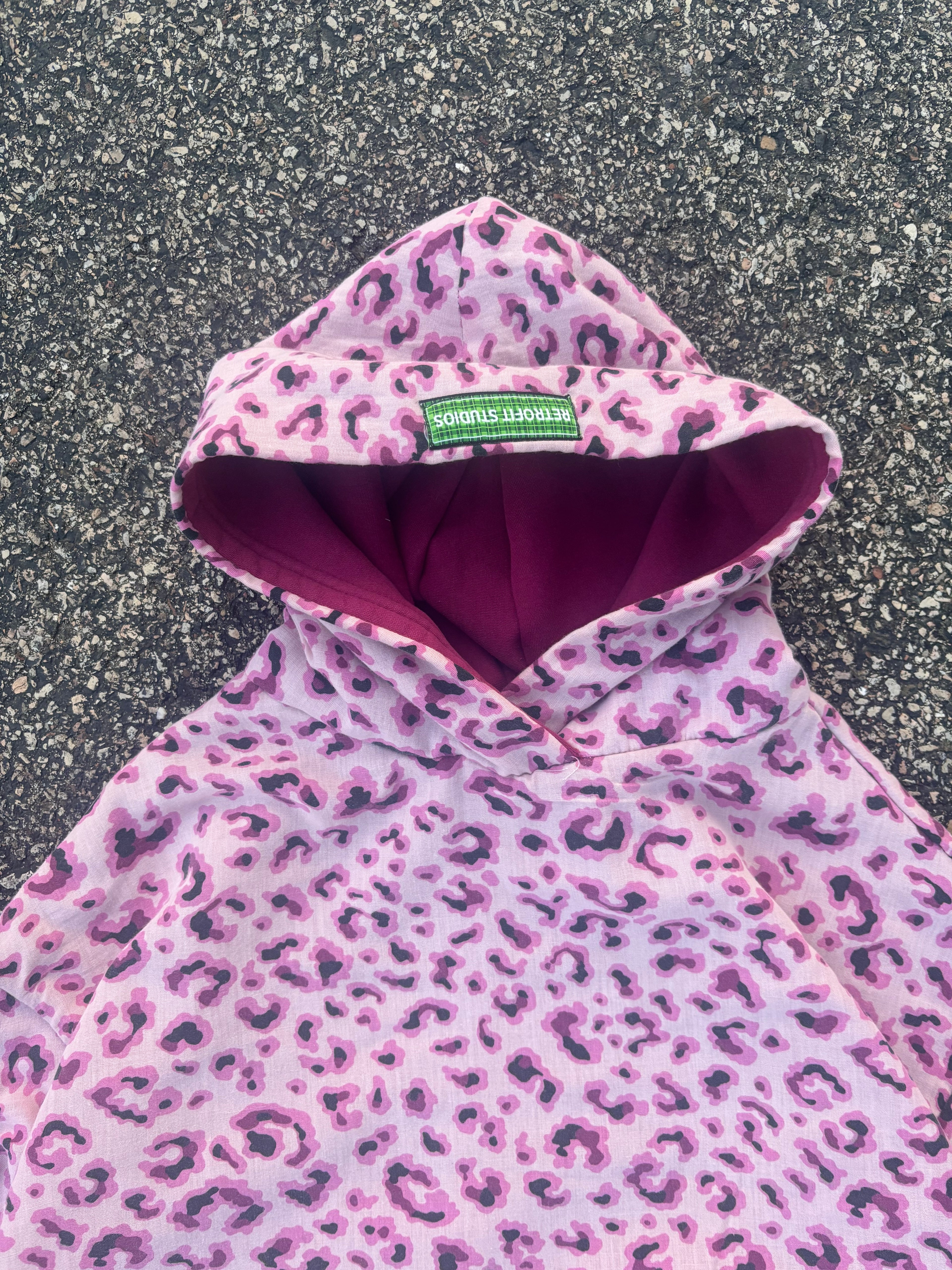 Custom 1-of-1 Pink Leopard Print Hoodie